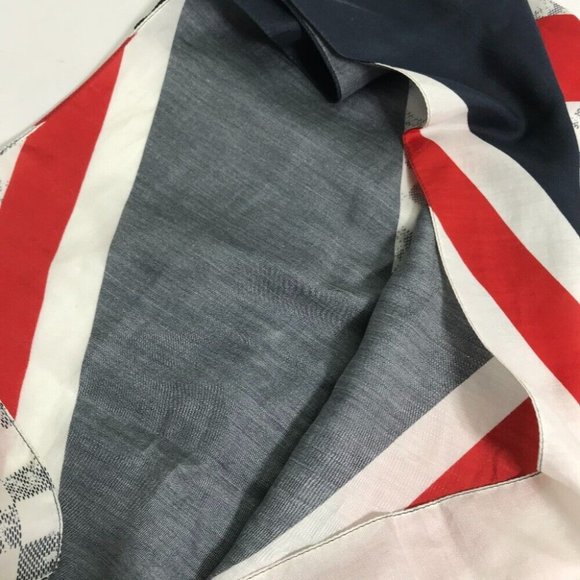 LOUIS VUITTON Damier Azur Logo LVCUP America fringe Stole/Shawl - Picture 12 of 14